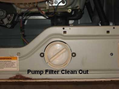 washing machine water pump clogged